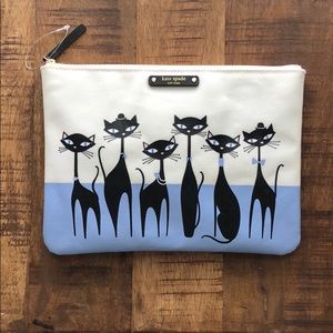 NWT Kate Spade cat clutch.